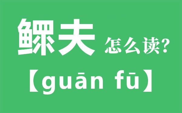 鰥夫怎么讀,鰥夫的拼音,鰥夫是什么意思