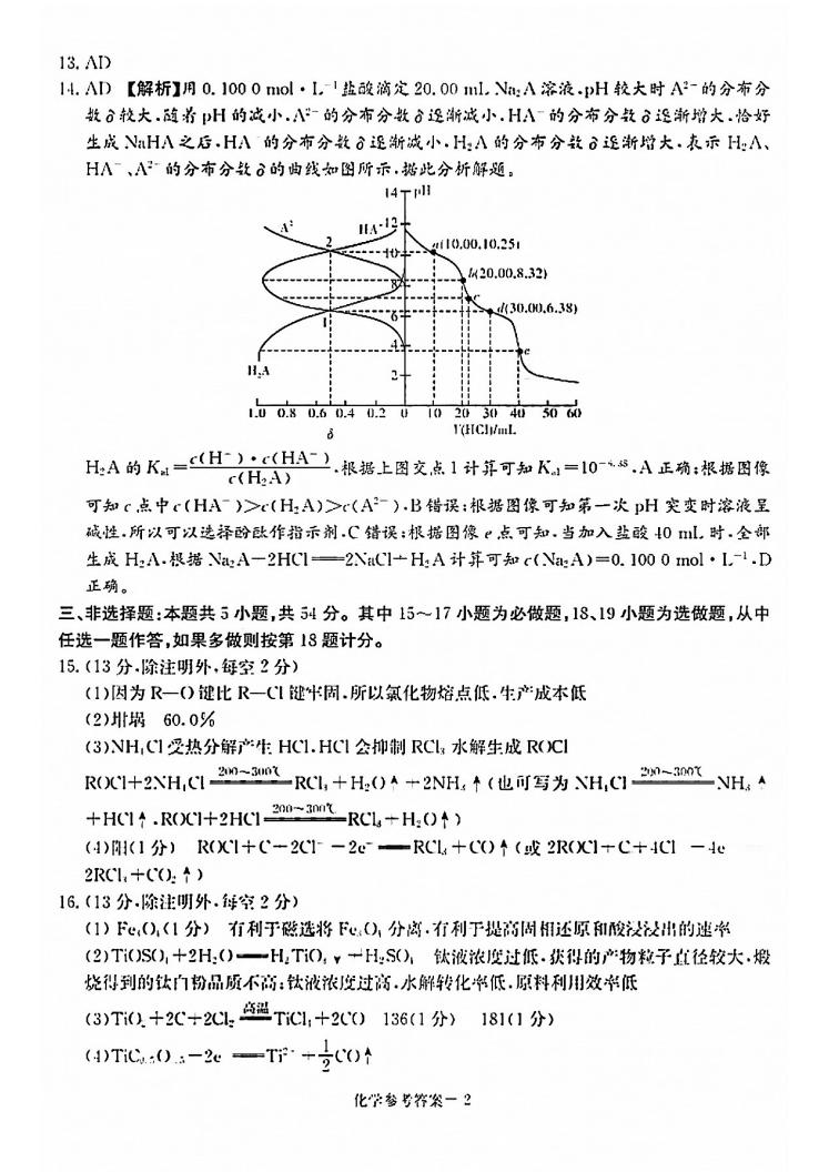 2022年八省聯考化學試卷及答案第2頁