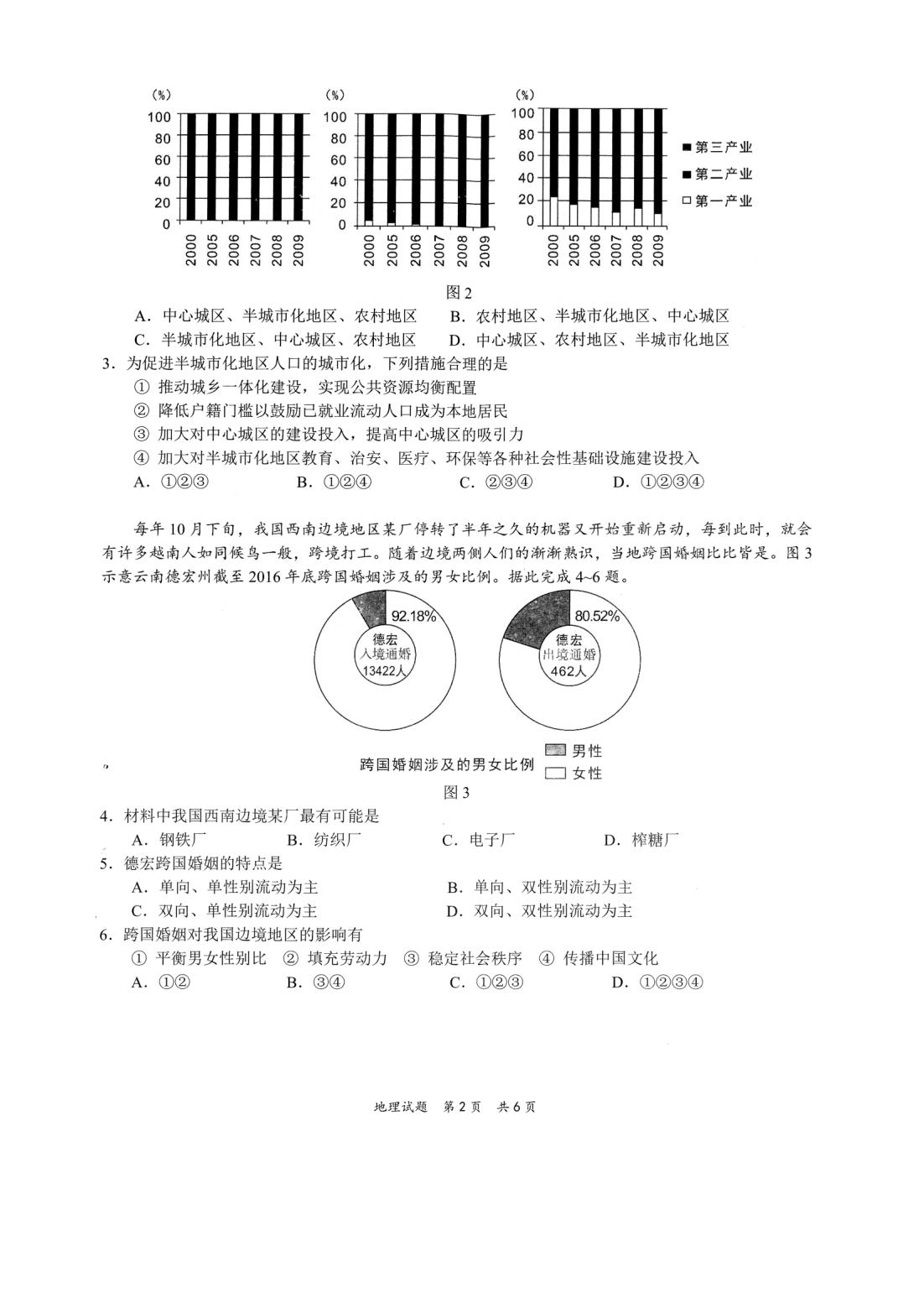 2022年八省聯考地理試卷第2頁