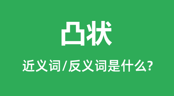 凸狀的近義詞和反義詞是什么,凸狀是什么意思