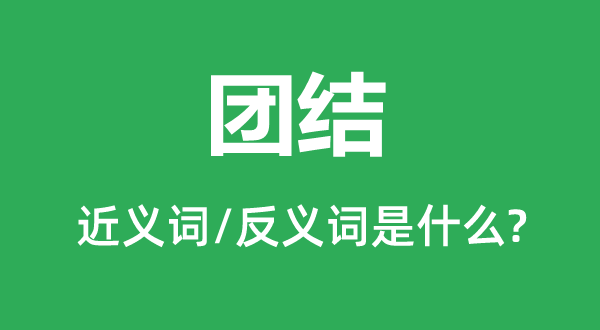團結的近義詞和反義詞是什么,團結是什么意思