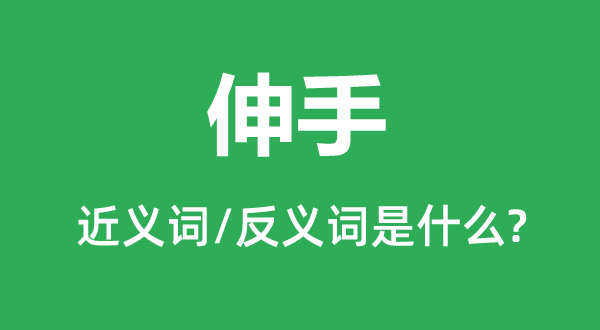 伸手的近義詞和反義詞是什么,伸手是什么意思