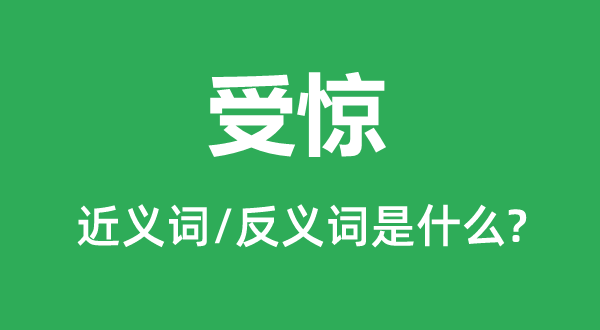 受驚的近義詞和反義詞是什么,受驚是什么意思