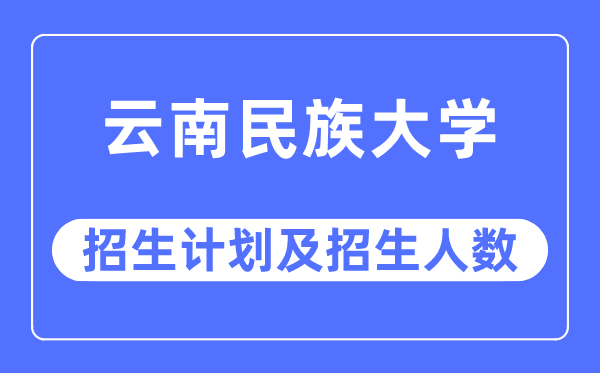 2023年云南民族大學(xué)各省招生計(jì)劃及各專業(yè)招生人數(shù)是多少