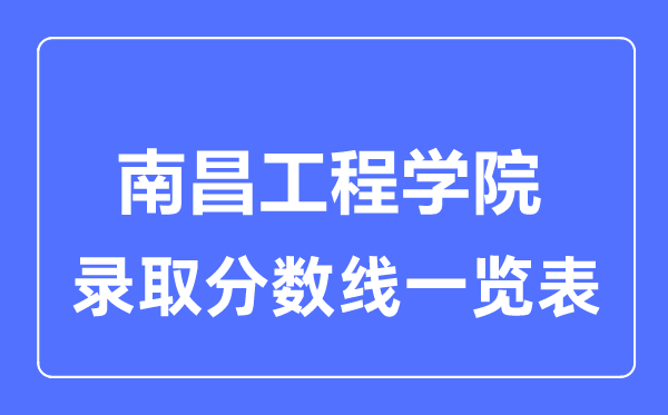 2023年高考多少分能上江西工程學院？附各省錄取分數(shù)線
