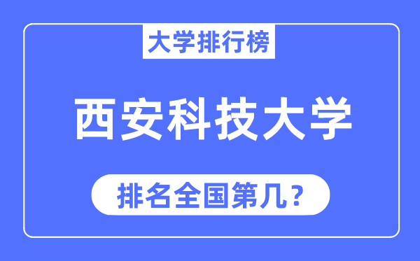 2023年西安科技大學排名,最新全國排名第幾