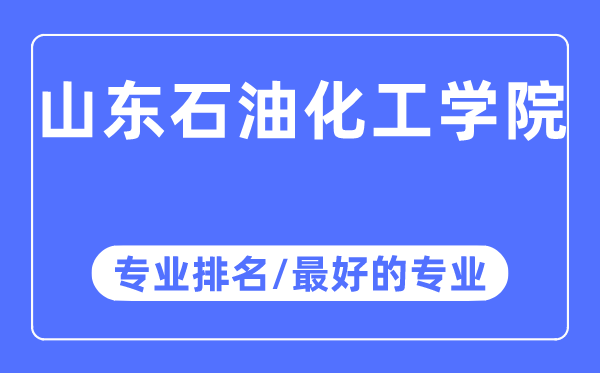 山東石油化工學院專業(yè)排名,山東石油化工學院最好的專業(yè)有哪些