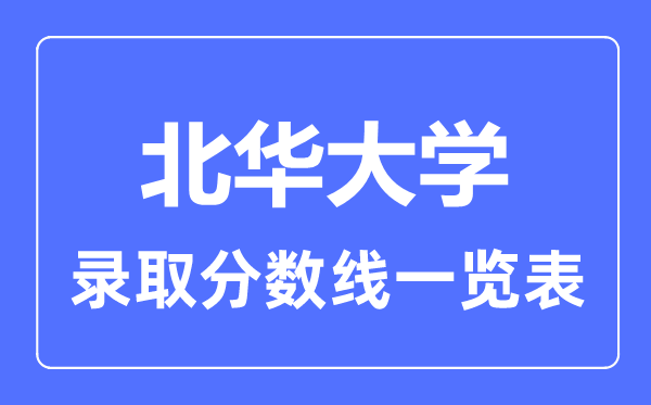 2023年高考多少分能上北華大學(xué)？附各省錄取分?jǐn)?shù)線