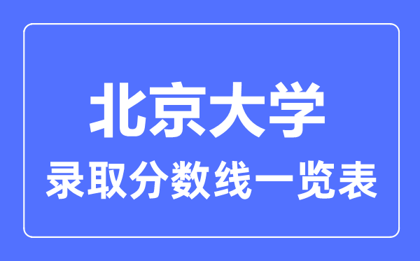 2023年高考多少分能上北京大學？附各省錄取分數線