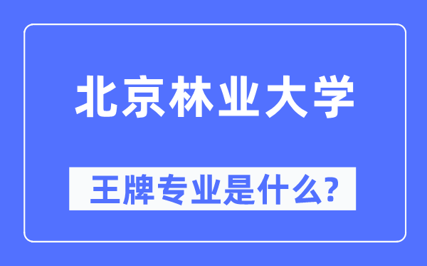 北京林業大學王牌專業是什么,有哪些專業比較好？