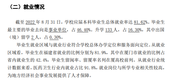 廈門醫學院就業率及就業前景怎么樣,好就業嗎？