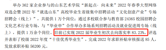 山東藝術學院就業率及就業前景怎么樣,好就業嗎？