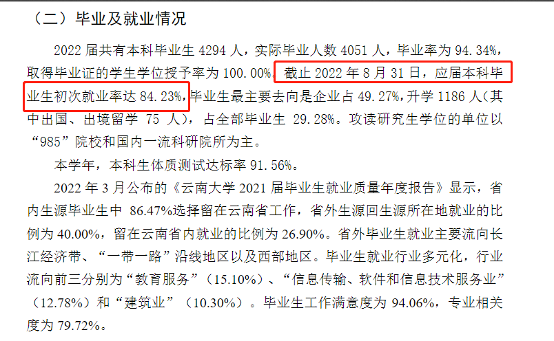 云南大學就業率及就業前景怎么樣,好就業嗎？