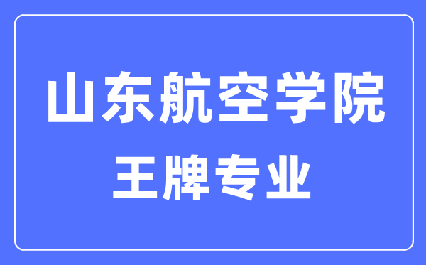 山東航空學院王牌專業是什么,有哪些專業比較好？