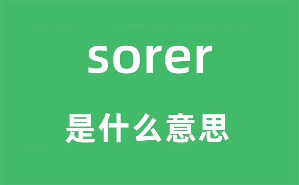 sorer是什么意思,sorer怎么讀,中文翻譯是什么