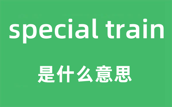 special train是什么意思,中文翻譯是什么