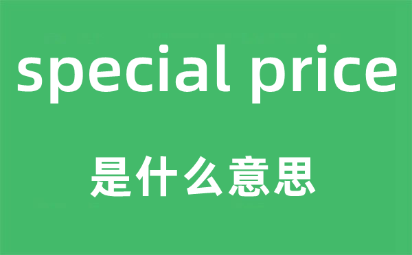 special price是什么意思,中文翻譯是什么