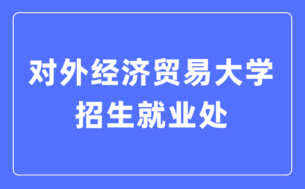 對(duì)外經(jīng)濟(jì)貿(mào)易大學(xué)招生就業(yè)處入口（https://aeo.uibe.edu.cn/）