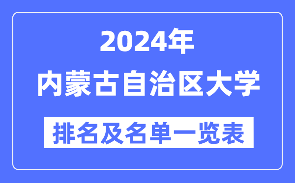 2024內蒙古自治區大學排名及名單一覽表（最新17所）