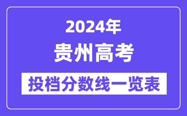 2024年貴州高考投檔分數線一覽表（本科、?？啤⑽锢?、歷史）