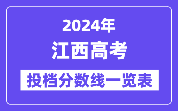2024年江西高考投檔分數線一覽表（本科、專科、物理、歷史）