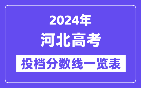 2024年河北高考投檔分?jǐn)?shù)線一覽表（本科、專(zhuān)科、物理、歷史）
