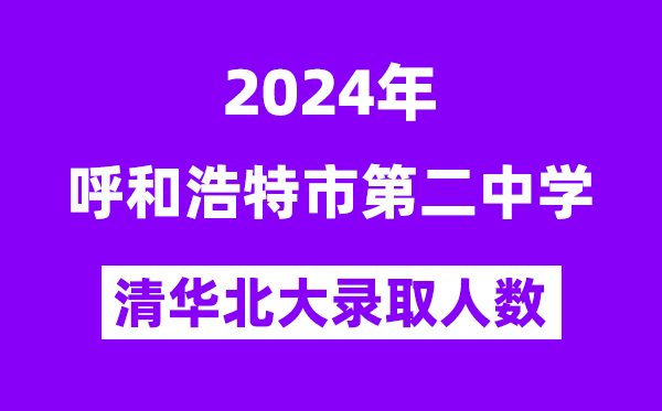 2024年呼市二中清華北大錄取人數(shù)是多少？附歷年分數(shù)線