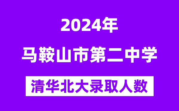 2024年馬鞍山二中考入清華北大人數是多少？附歷年分數線