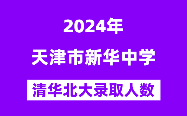 2024年天津市新華中學(xué)考入清華北大人數(shù)是多少？附歷年分?jǐn)?shù)線