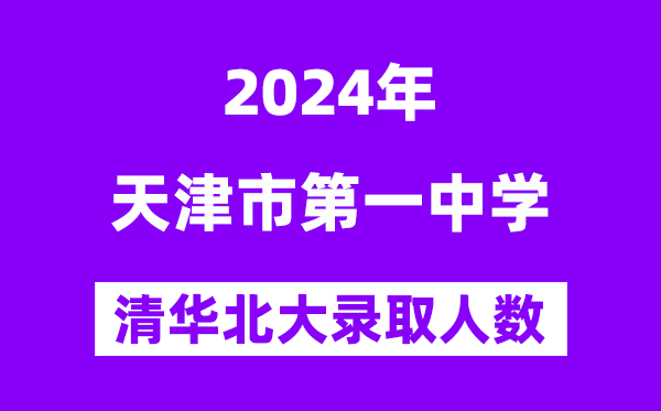 2024年天津一中考入清華北大人數是多少？附歷年分數線