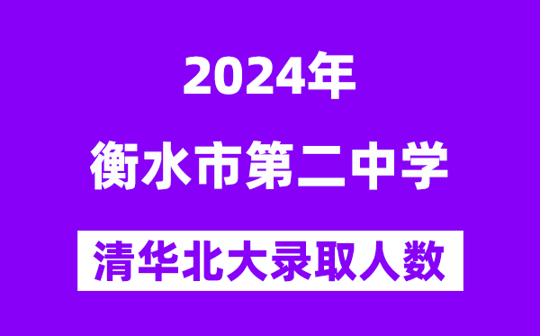 2024年衡水二中考入清華北大人數(shù)是多少？附歷年分?jǐn)?shù)線