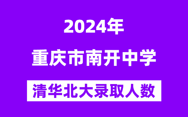 2024年重慶市南開中學(xué)考入清華北大人數(shù)是多少？附歷年分?jǐn)?shù)線