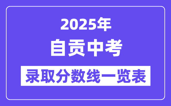 2025年自貢中考各高中錄取分數(shù)線一覽表