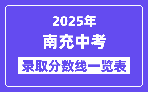 2025年南充中考各高中錄取分?jǐn)?shù)線一覽表