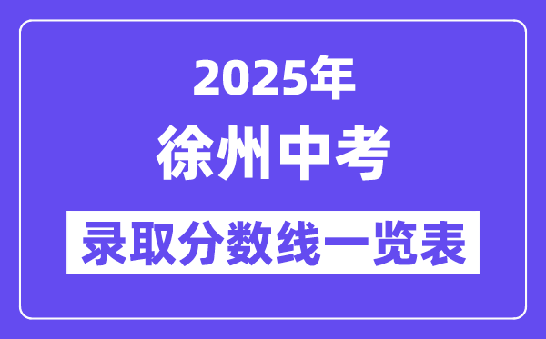 2025年徐州中考各高中錄取分?jǐn)?shù)線一覽表