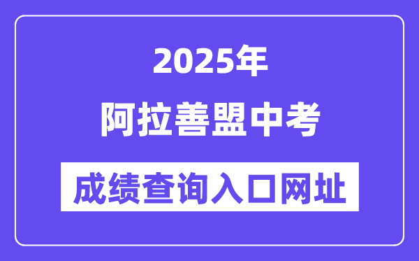 2025阿拉善盟中考成績查詢入口網址(https://zwfw.nmg.gov.cn/)