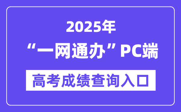 2025上海一網通辦PC端高考成績查詢入口（zwdt.sh.gov.cn）