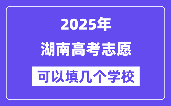 2025湖南高考志愿可以填幾個學校？附詳細填報流程