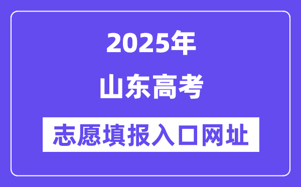 2025年山東高考志愿填報(bào)入口官網(wǎng)網(wǎng)址（https://www.sdzk.cn/）